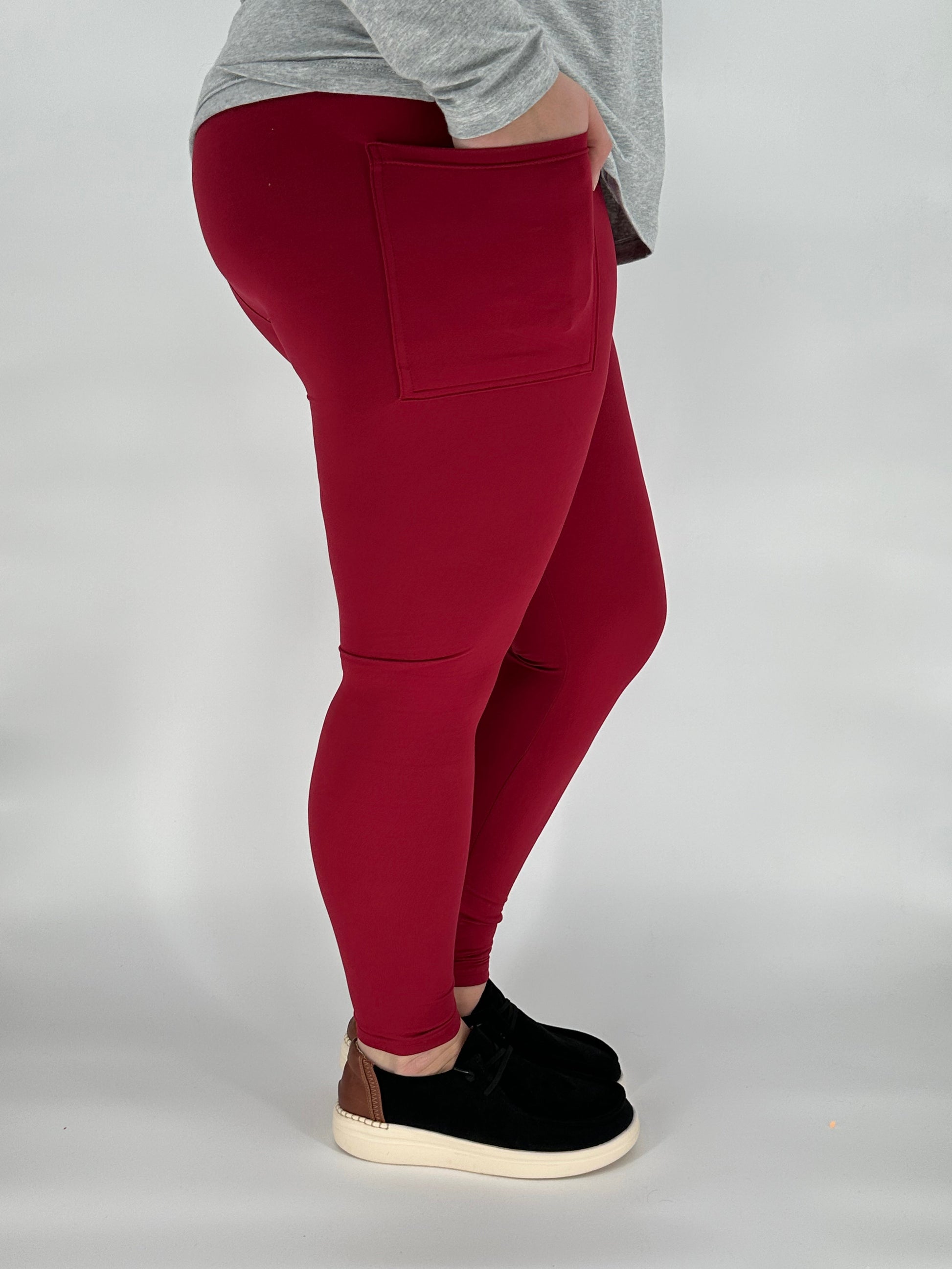 Cranberry Pocket Leggings! - Like A Duchess
