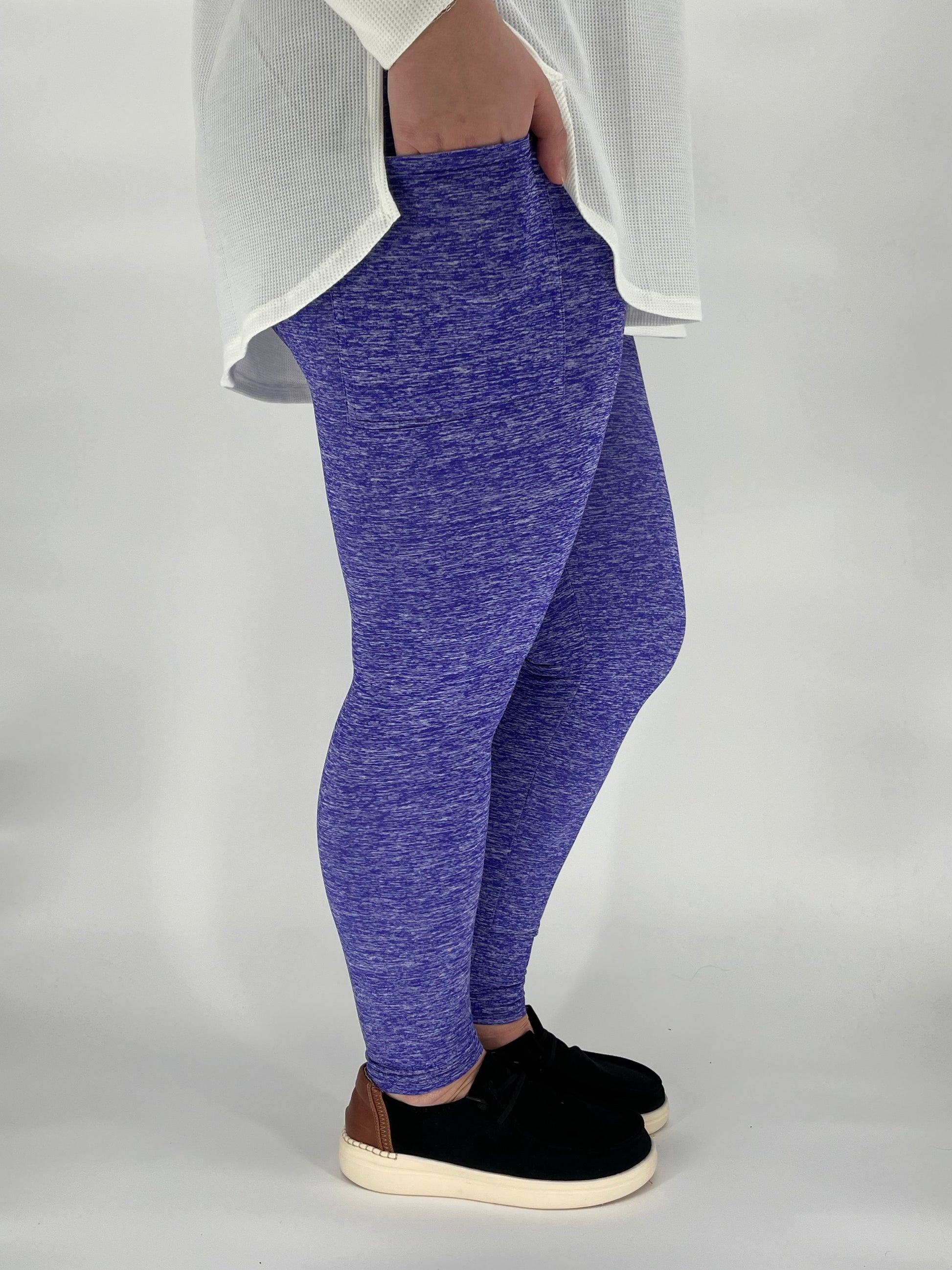 Purple Fleece Leggings w/ Pockets - Like A Duchess