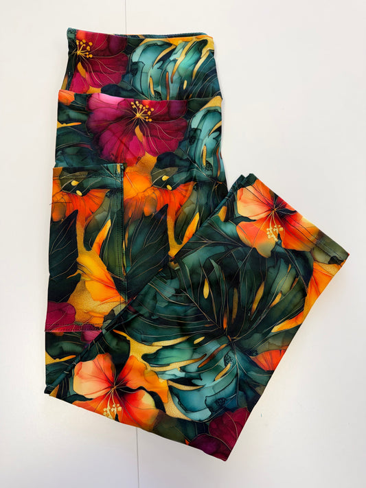 Tropical Vibes Capri w/ Pockets *RTS - Like A Duchess