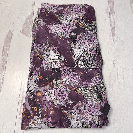 Purple Skeleton Unicorn - Leggings with Pockets - Like A Duchess