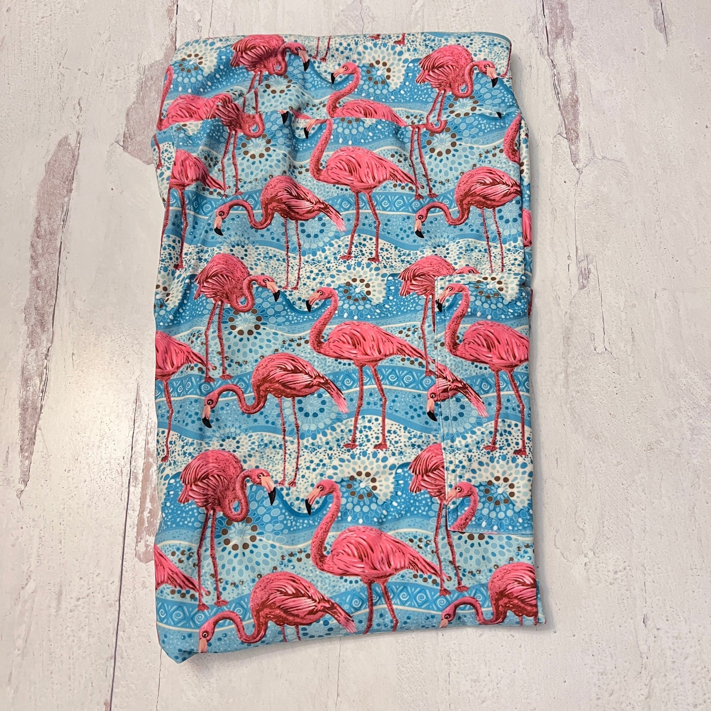 Flamingo Mosaic - Leggings with Pockets - Like A Duchess