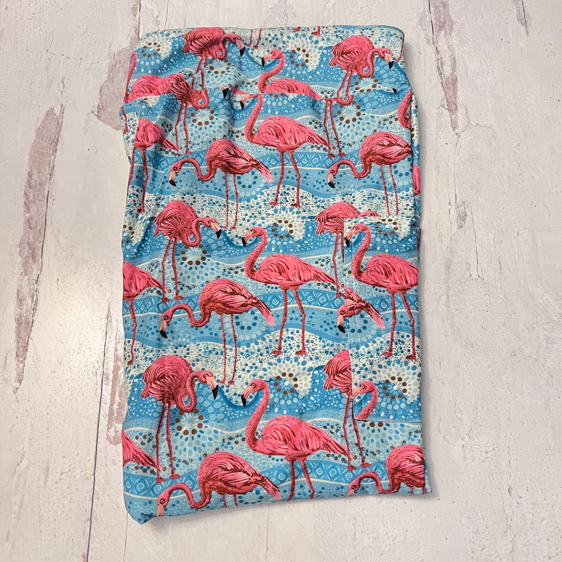 Flamingo Mosaic - Leggings with Pockets - Like A Duchess
