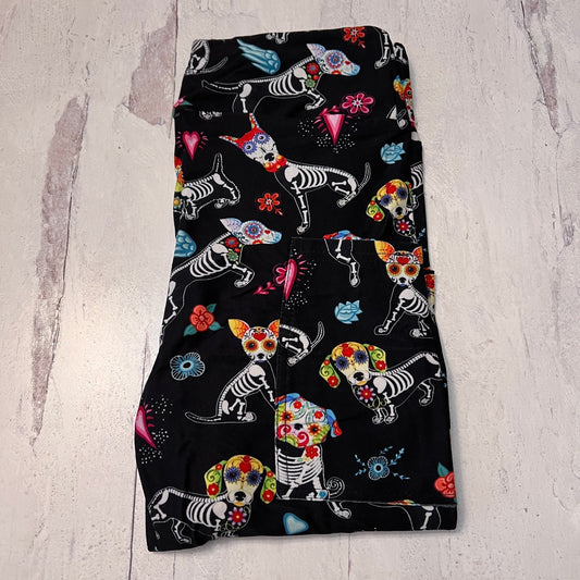 Day of the Dead Dogs - Leggings with Pockets - Like A Duchess