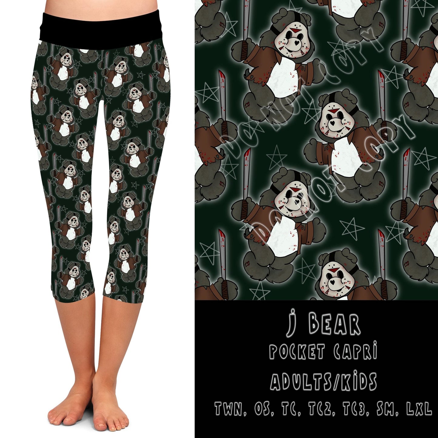 BEARY SCARY RUN- J BEAR-LEGGINGS/CAPRI/JOGGER/JOGGER CAPRI - Like A Duchess