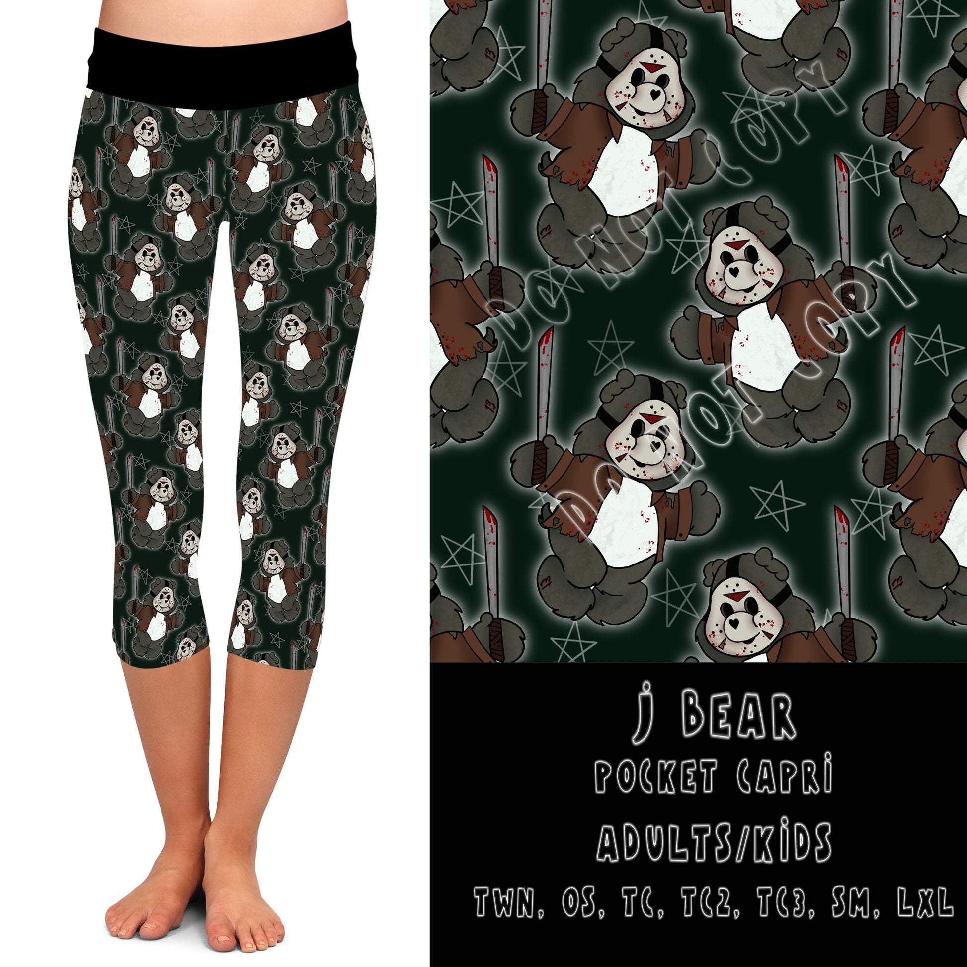 BEARY SCARY RUN- J BEAR-LEGGINGS/CAPRI/JOGGER/JOGGER CAPRI - Like A Duchess