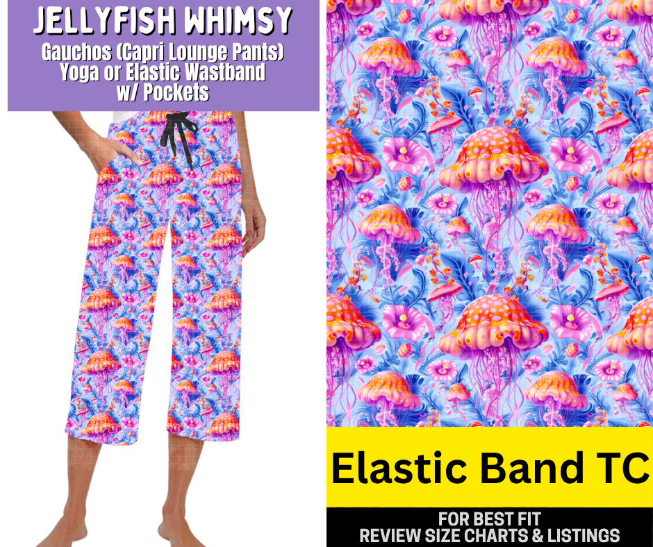 Jellyfish Whimsy Capri Gauchos - Like A Duchess