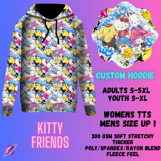PULLOVER HOODIE RUN 1-KITTY FRIENDS - Like A Duchess