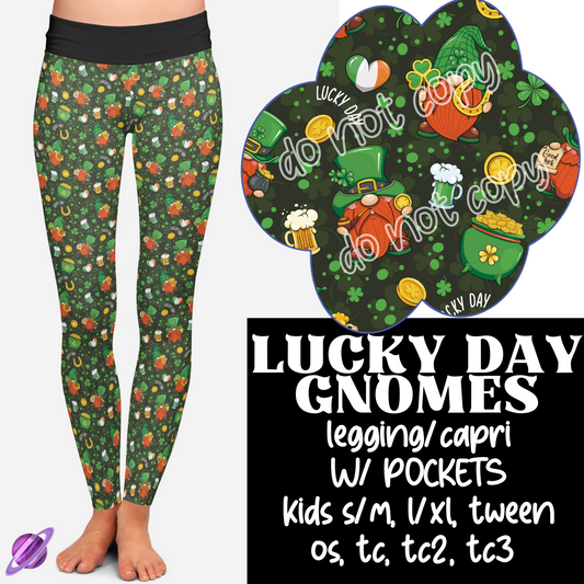 LUCKY DAY GNOMES - LETS GET LUCKY RUN - LEGGING - Like A Duchess