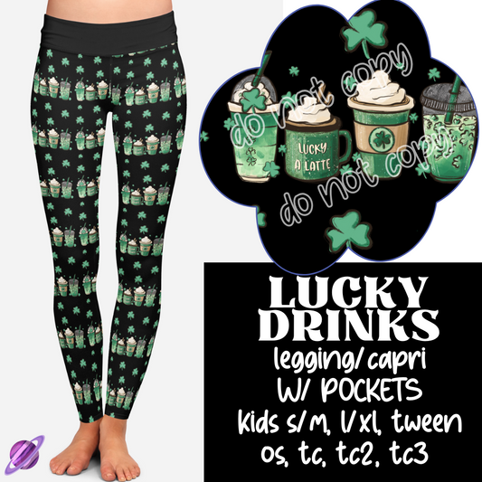 LUCKY DRINKS - LETS GET LUCKY RUN - LEGGING - Like A Duchess