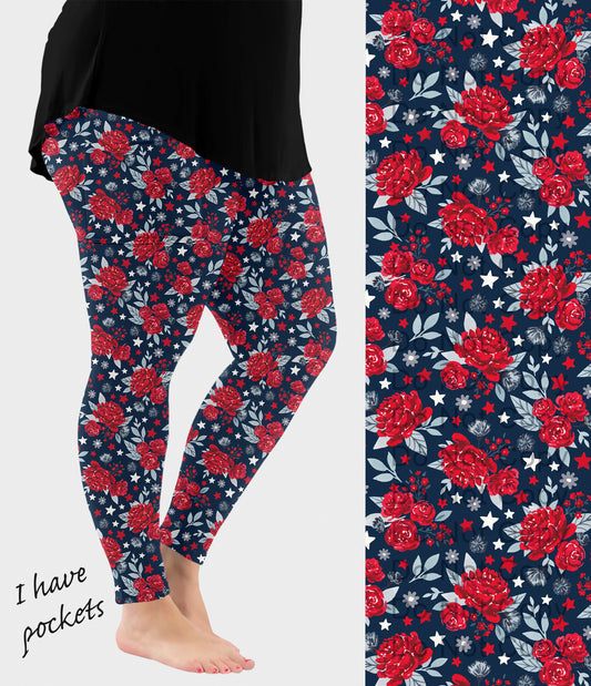 RTS - Liberty Floral Leggings w/ Pockets - Like A Duchess