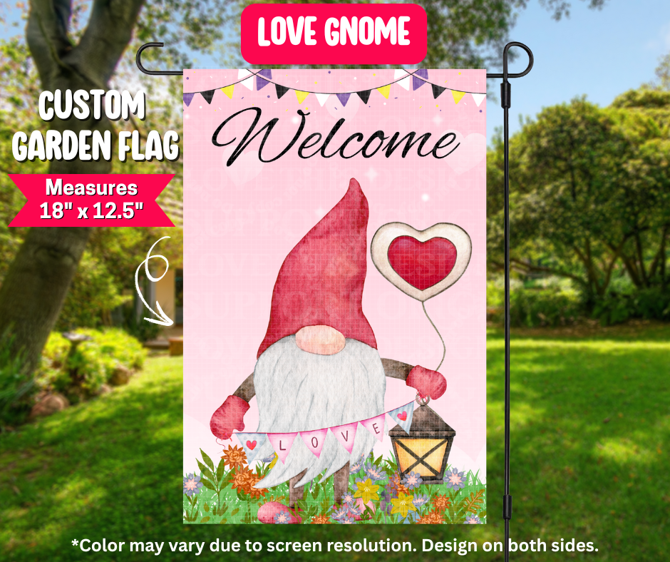 Love Gnome Garden Flag - Like A Duchess