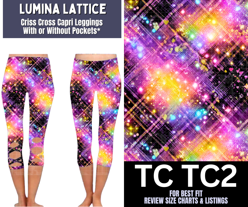 Lumina Lattice Criss Cross Capri w/ Pockets - Like A Duchess