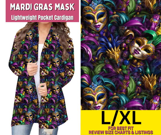 Mardi Gras Mask Pocket Cardigan - Like A Duchess