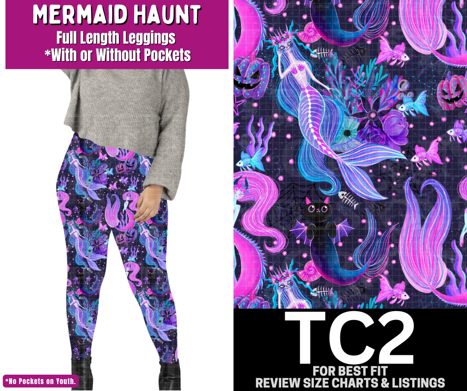 Mermaid Haunt Full Length Leggings w/ Pockets - Like A Duchess