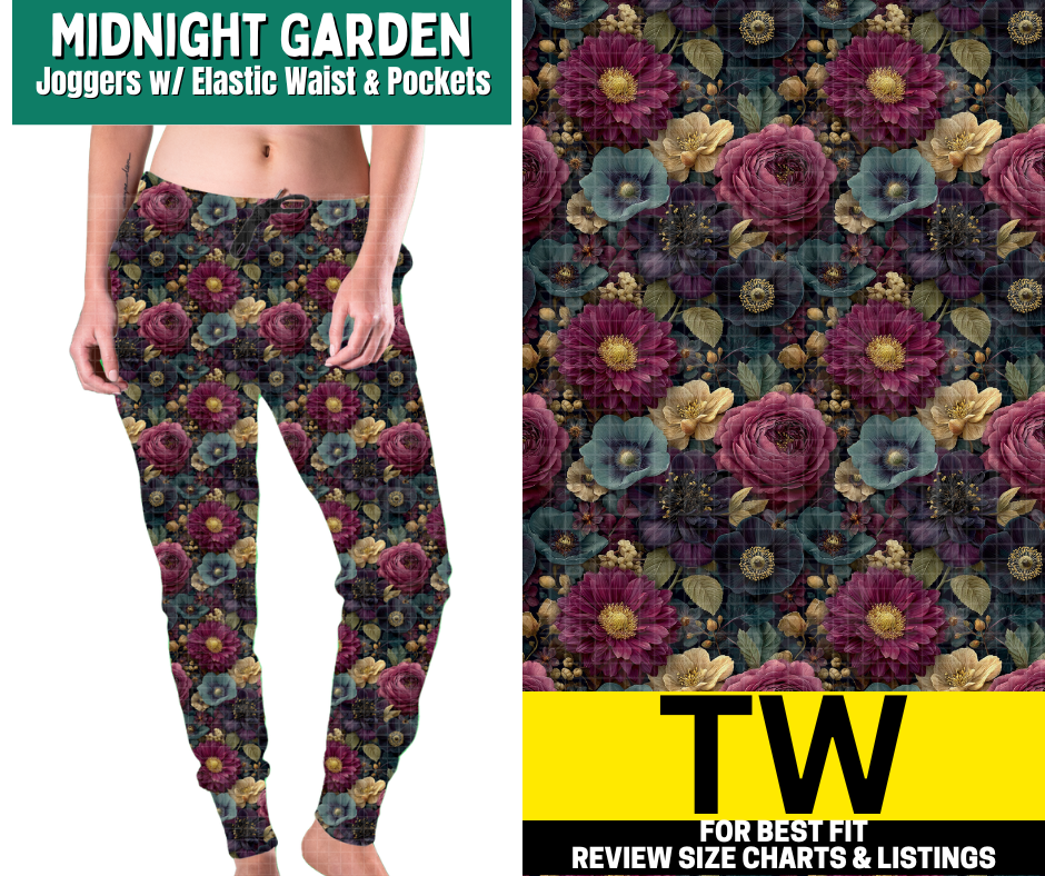 Midnight Garden Joggers - Like A Duchess