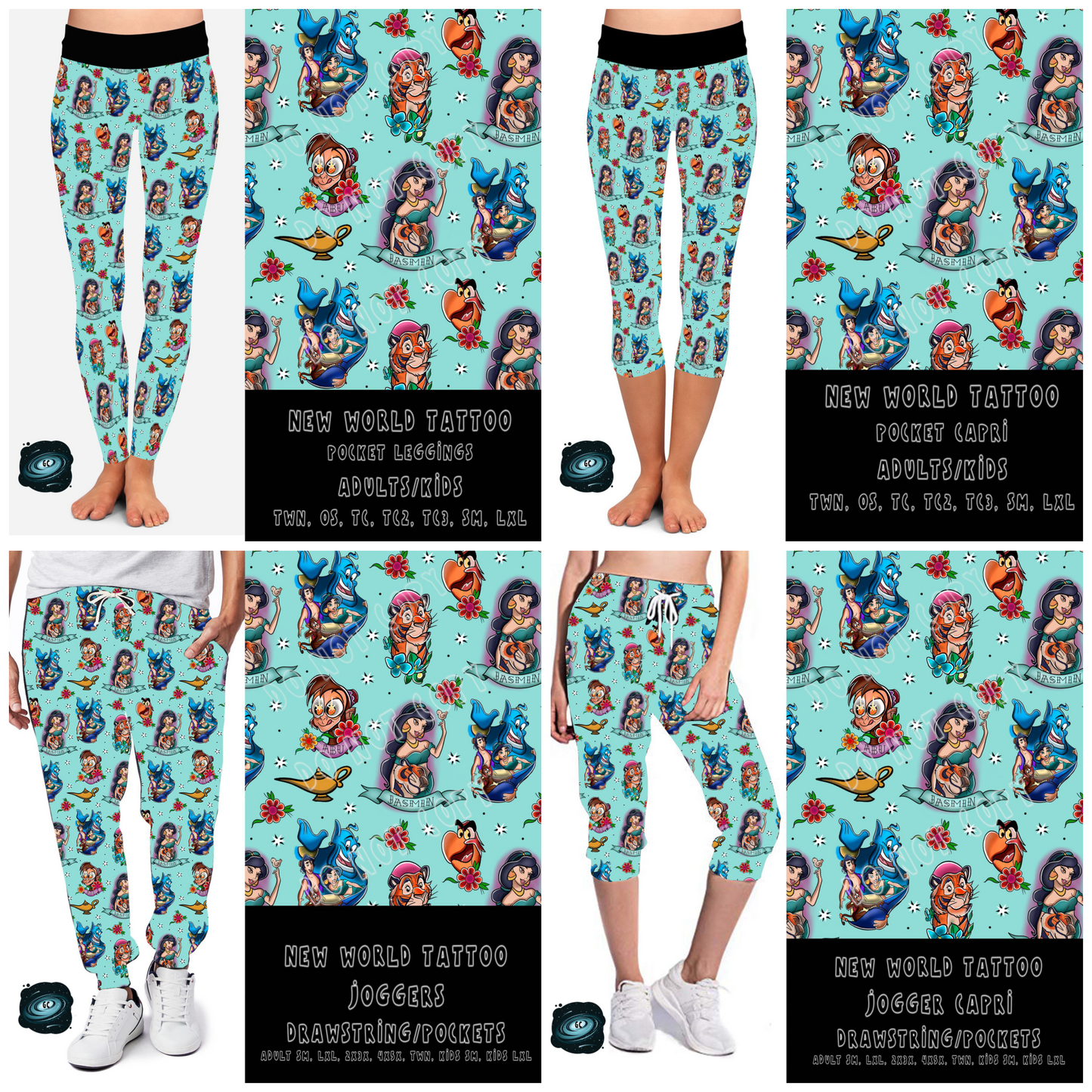 TATTOO RUN- NEW WORLD- POCKET LEGGING/JOGGER - Like A Duchess