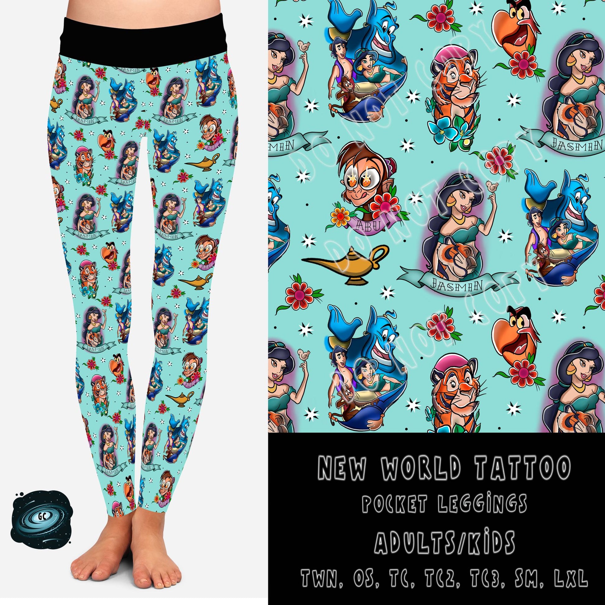 TATTOO RUN- NEW WORLD- POCKET LEGGING/JOGGER - Like A Duchess