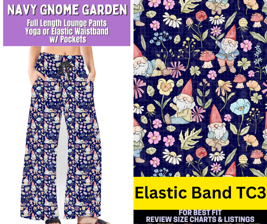 Navy Gnome Garden Full Length Lounge Pants - Like A Duchess
