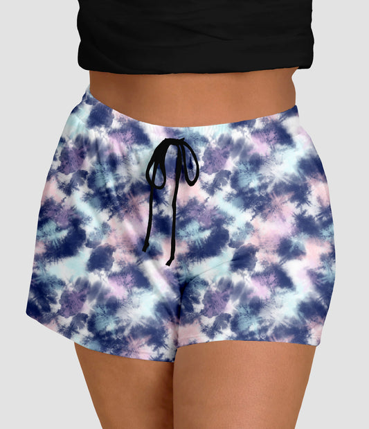 RTS - Navy Pink Tie Dye Jogger Shorts - Like A Duchess