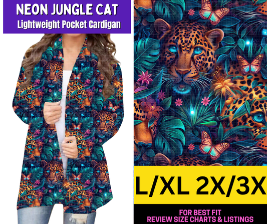 Neon Jungle Cat Pocket Cardigan - Like A Duchess
