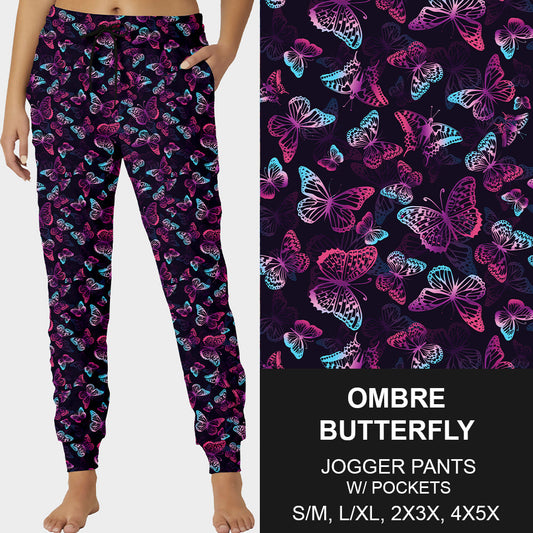 RTS - Ombre Butterfly Joggers - Like A Duchess