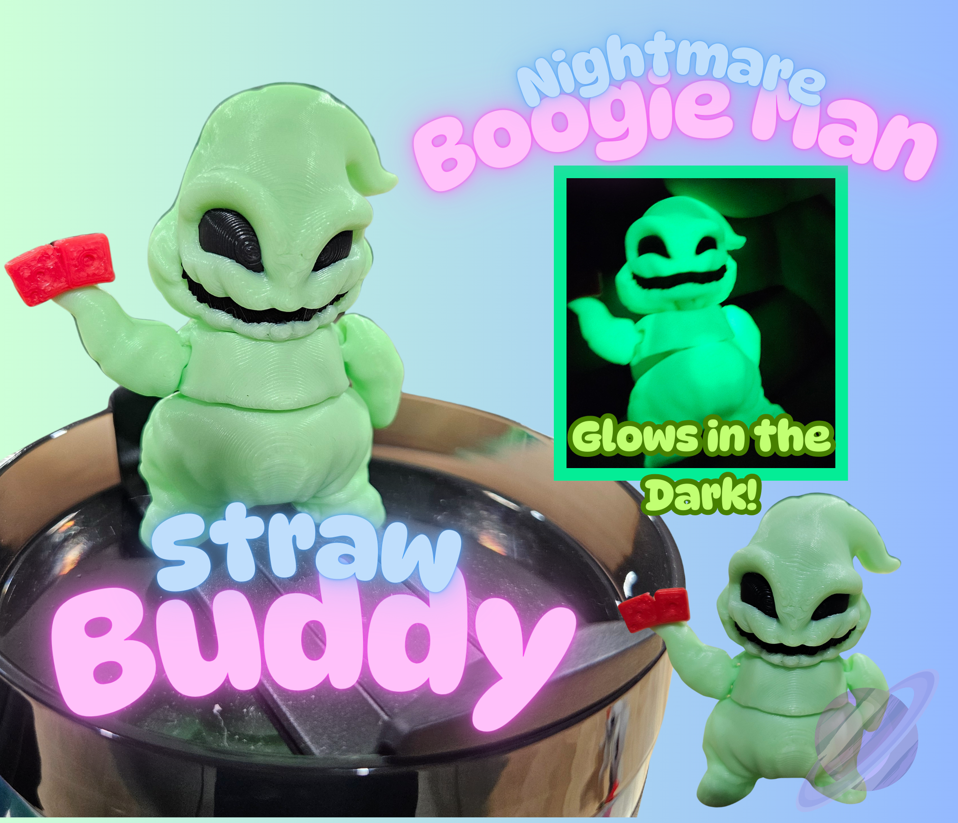 BOOGIE MAN-3D PRINTED STRAW BUDDY - Like A Duchess