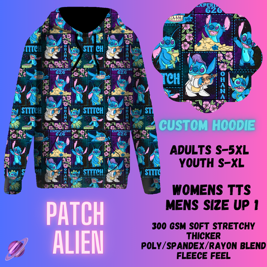 PULLOVER HOODIE RUN 1-PATCH ALIEN - Like A Duchess