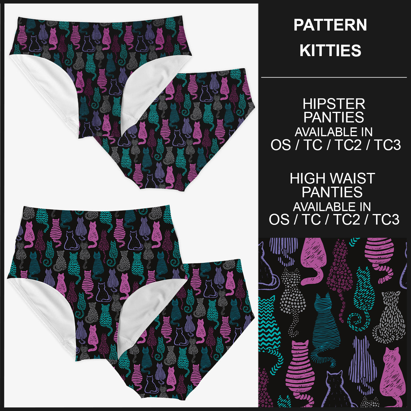 RTS - Pattern Kitties Panties - Like A Duchess