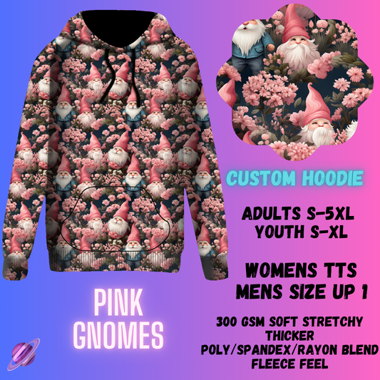 PULLOVER HOODIE RUN 1-PINK GNOMES - Like A Duchess