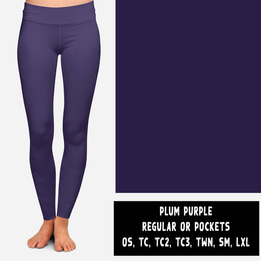 SOLIDS RUN-PLUM PURPLE LEGGINGS/JOGGERS - Like A Duchess