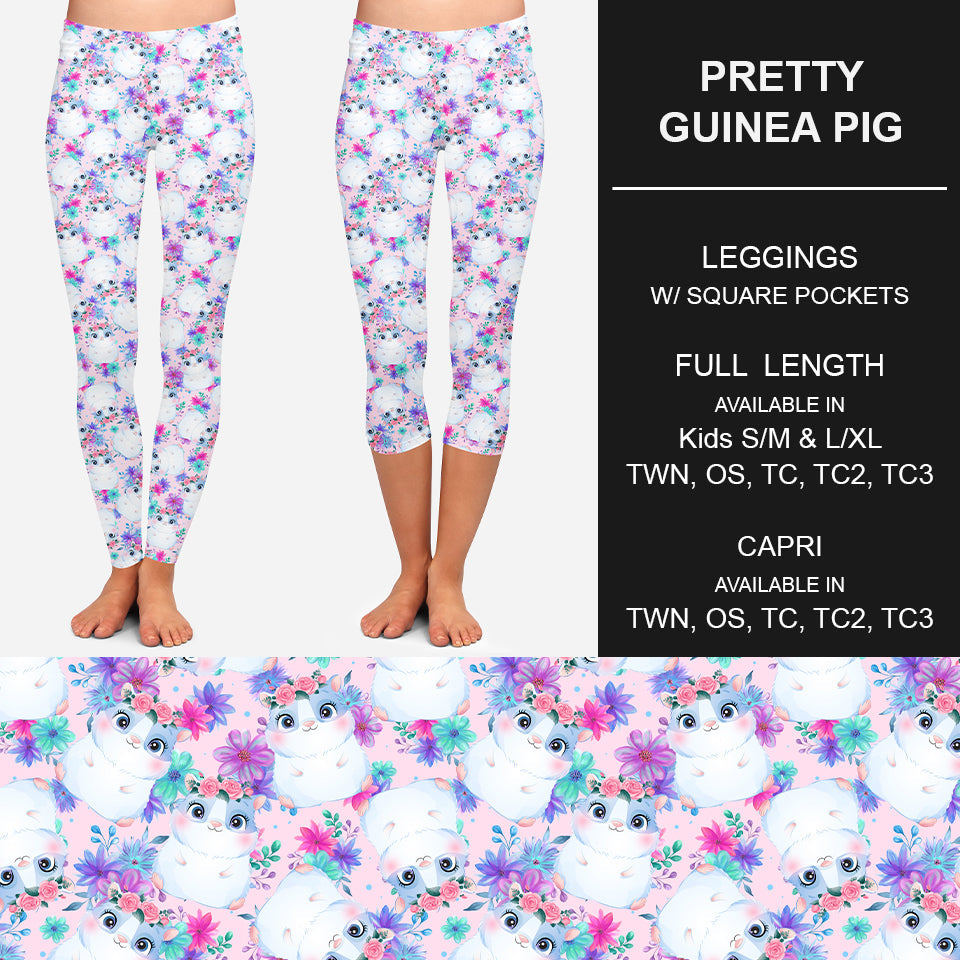 RTS - Pretty Guinea Pig Leggings w/ Pockets - Like A Duchess