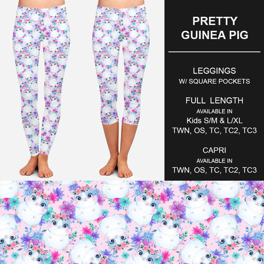 RTS - Pretty Guinea Pig Leggings w/ Pockets - Like A Duchess