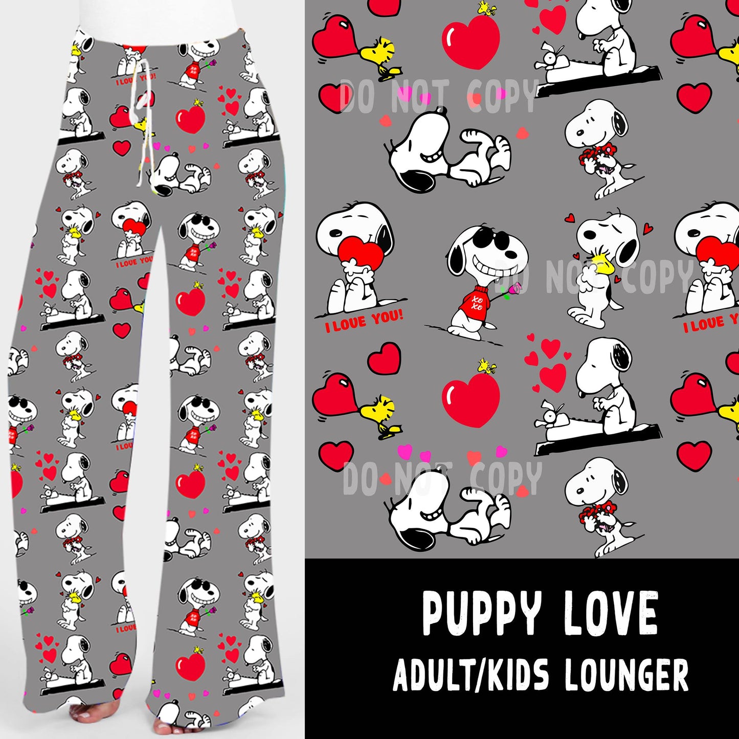 LUCKY IN LOVE-PUPPY LOVE UNISEX ADULT/KIDS LOUNGER - Like A Duchess