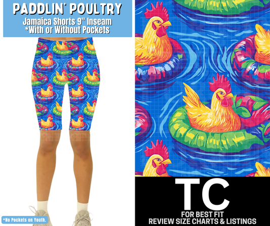 Paddlin' Poultry Jamaica Shorts w/ Pockets - Like A Duchess