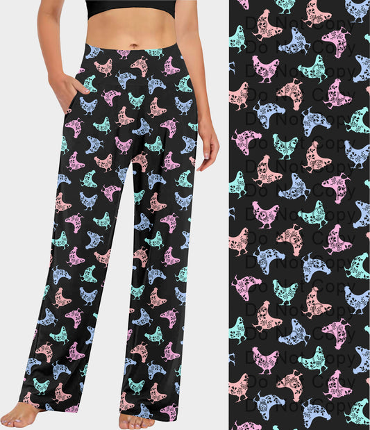 RTS - Pattern Chickens Lounge Pants - Like A Duchess