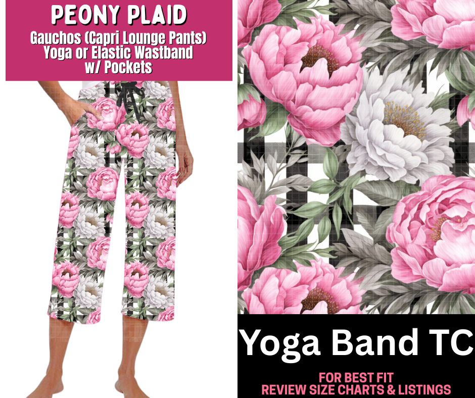 Peony Plaid Capri Gauchos - Like A Duchess