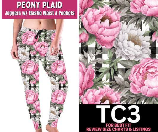 Peony Plaid Joggers - Like A Duchess