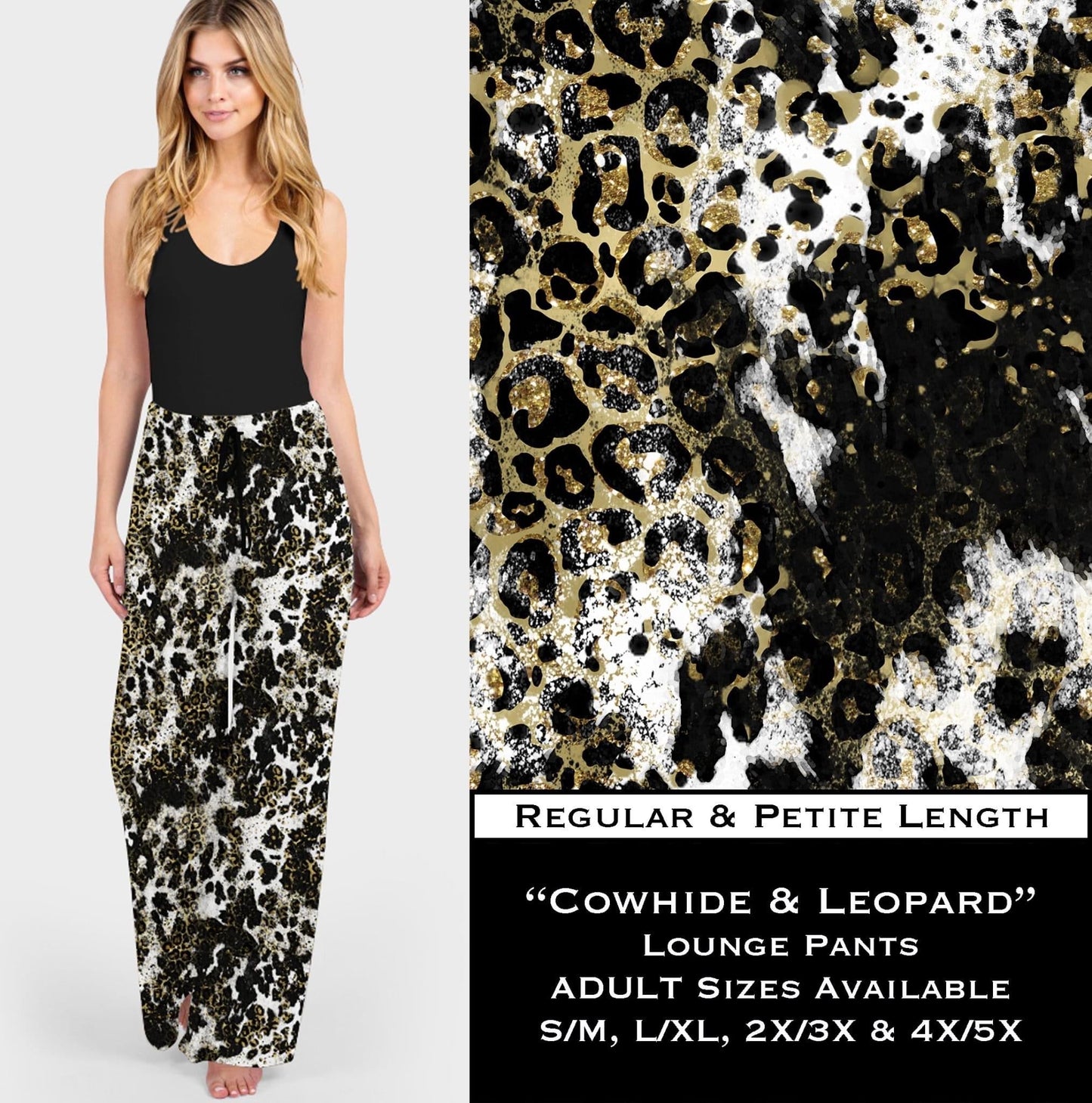 Cowhide & Leopard Lounge Pants - Like A Duchess