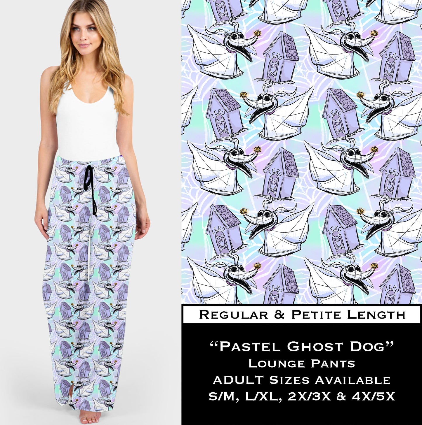 Pastel Ghost Dog Lounge Pants - Like A Duchess