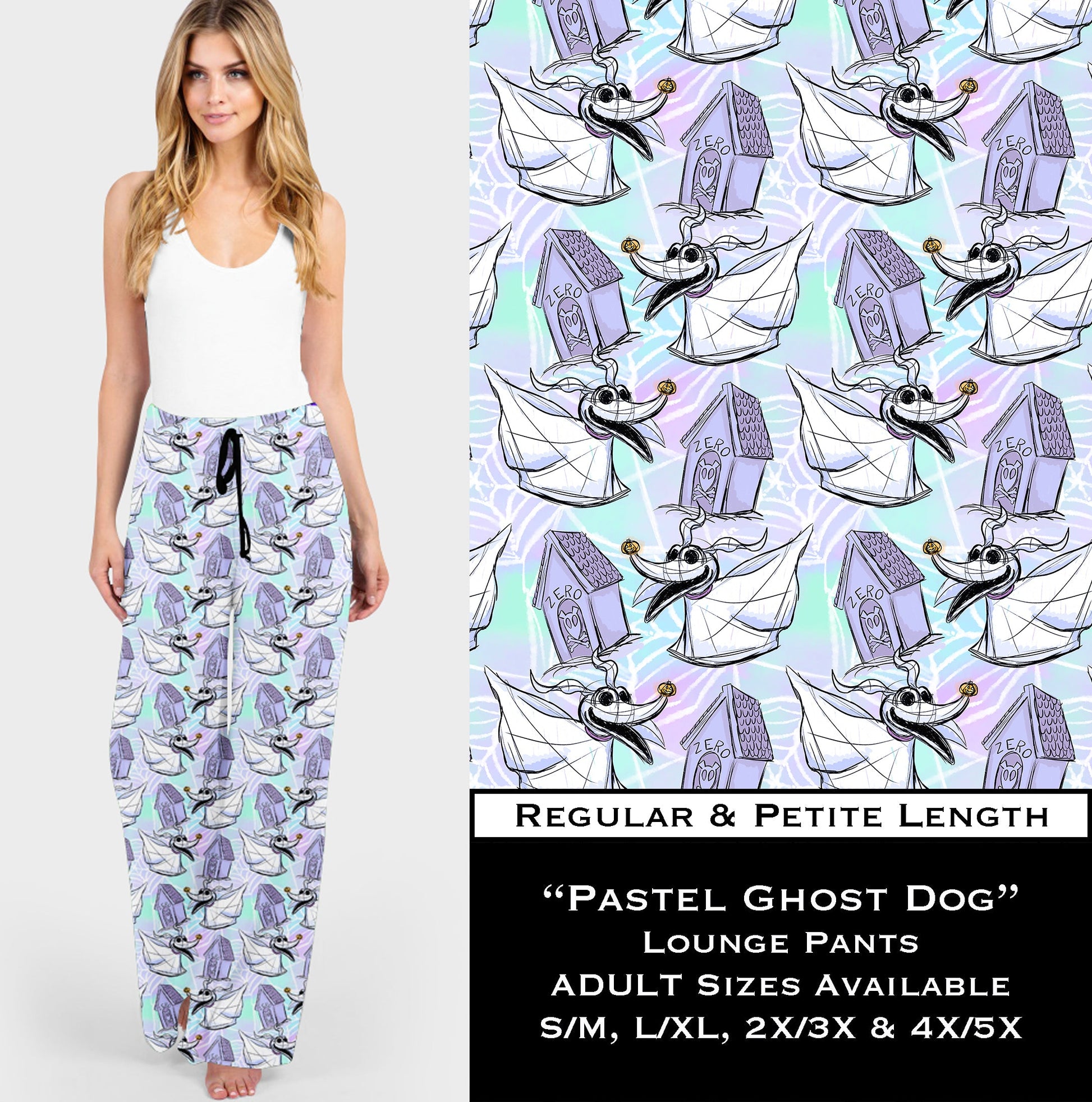 Pastel Ghost Dog Lounge Pants - Like A Duchess
