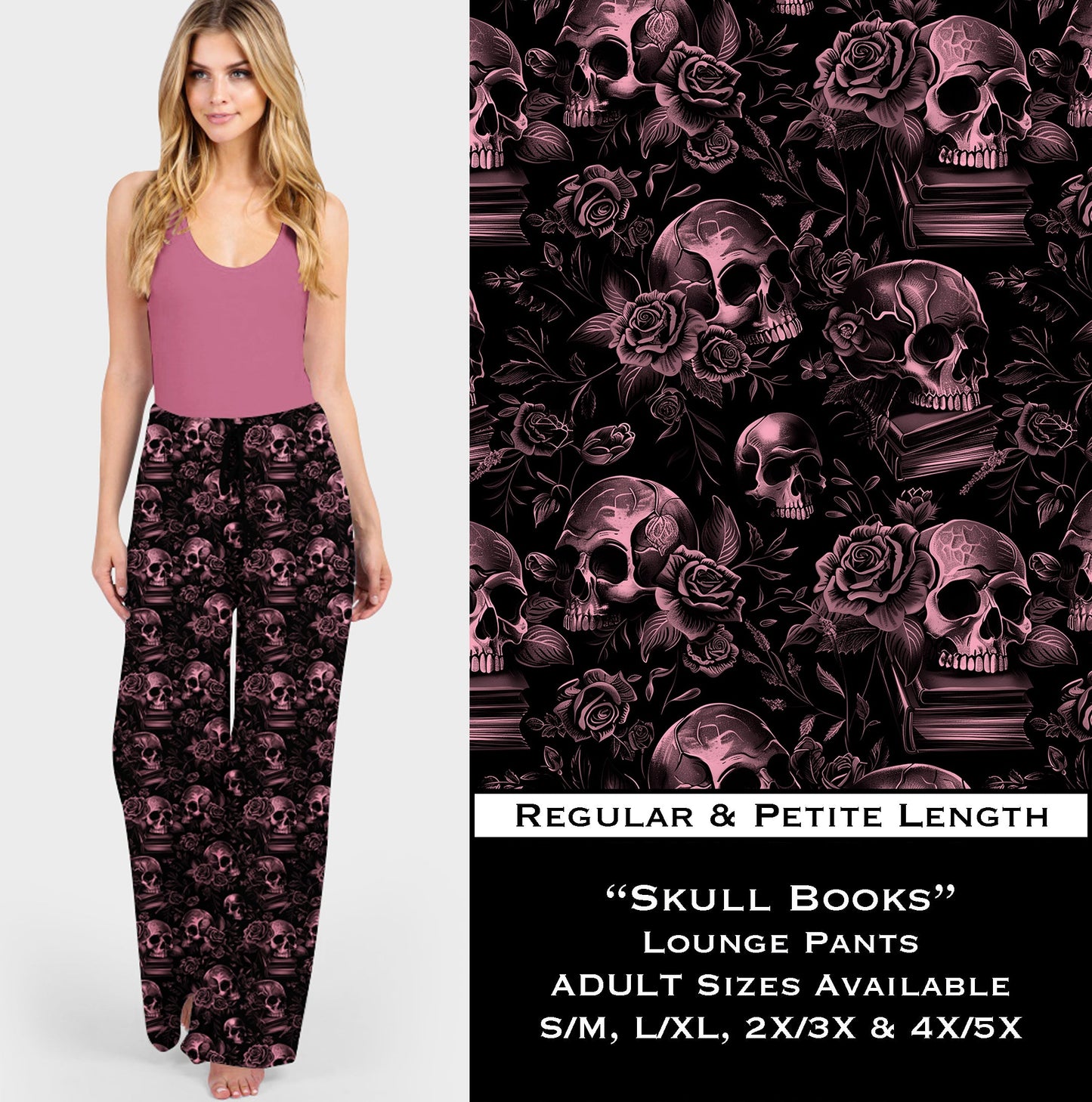 Skull Books Lounge Pants - Like A Duchess