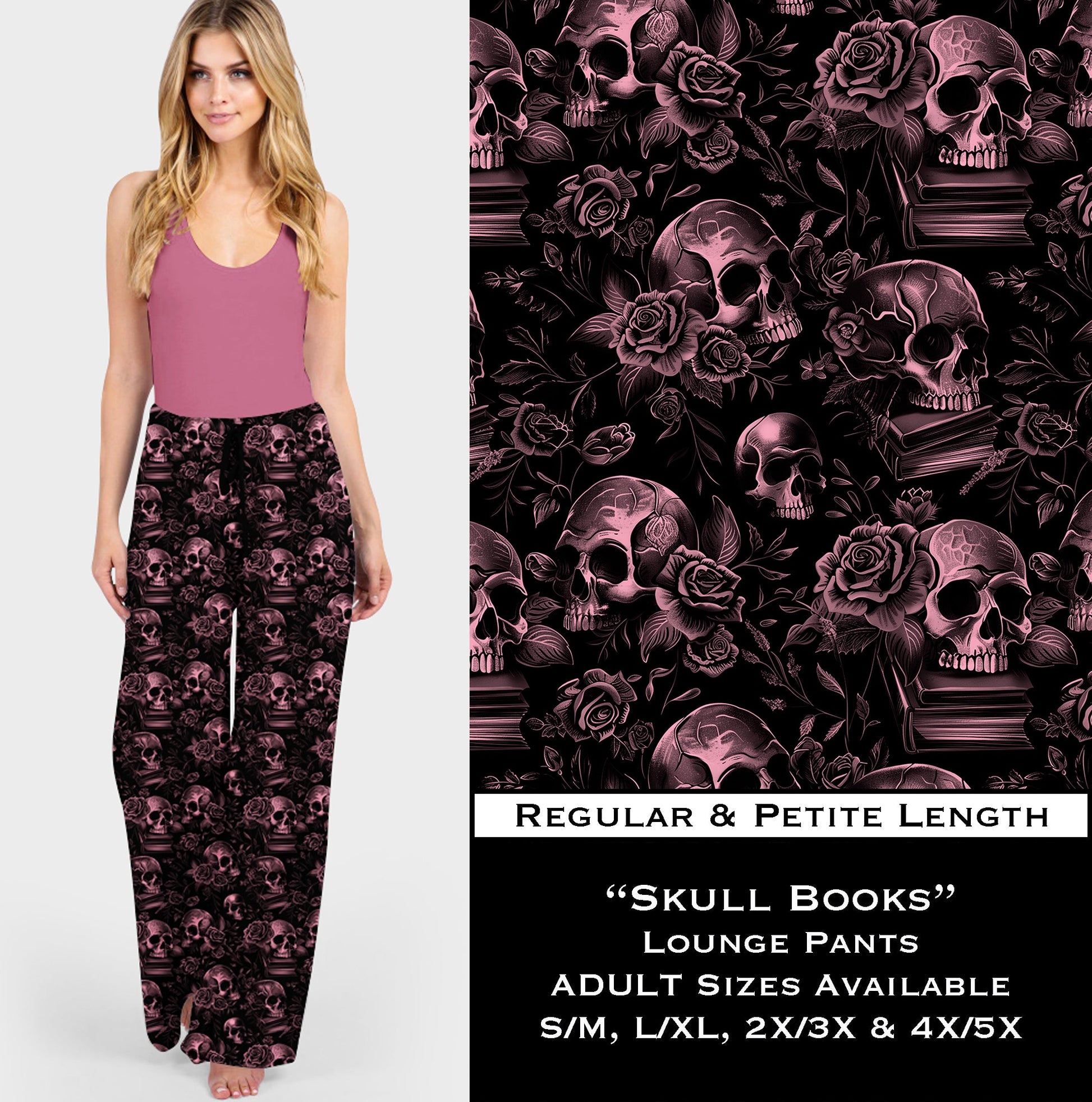 Skull Books Lounge Pants - Like A Duchess