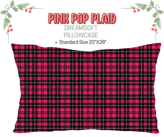 Pink Pop Plaid  Dreamsoft Pillowcases - Like A Duchess