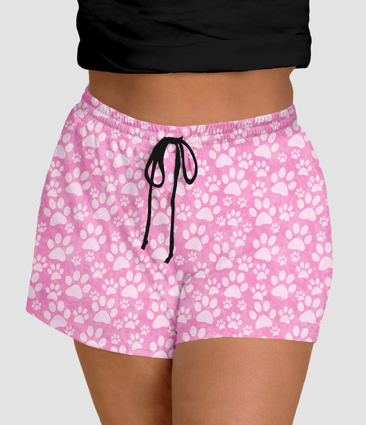 RTS - Pink Paws Jogger Shorts - Like A Duchess