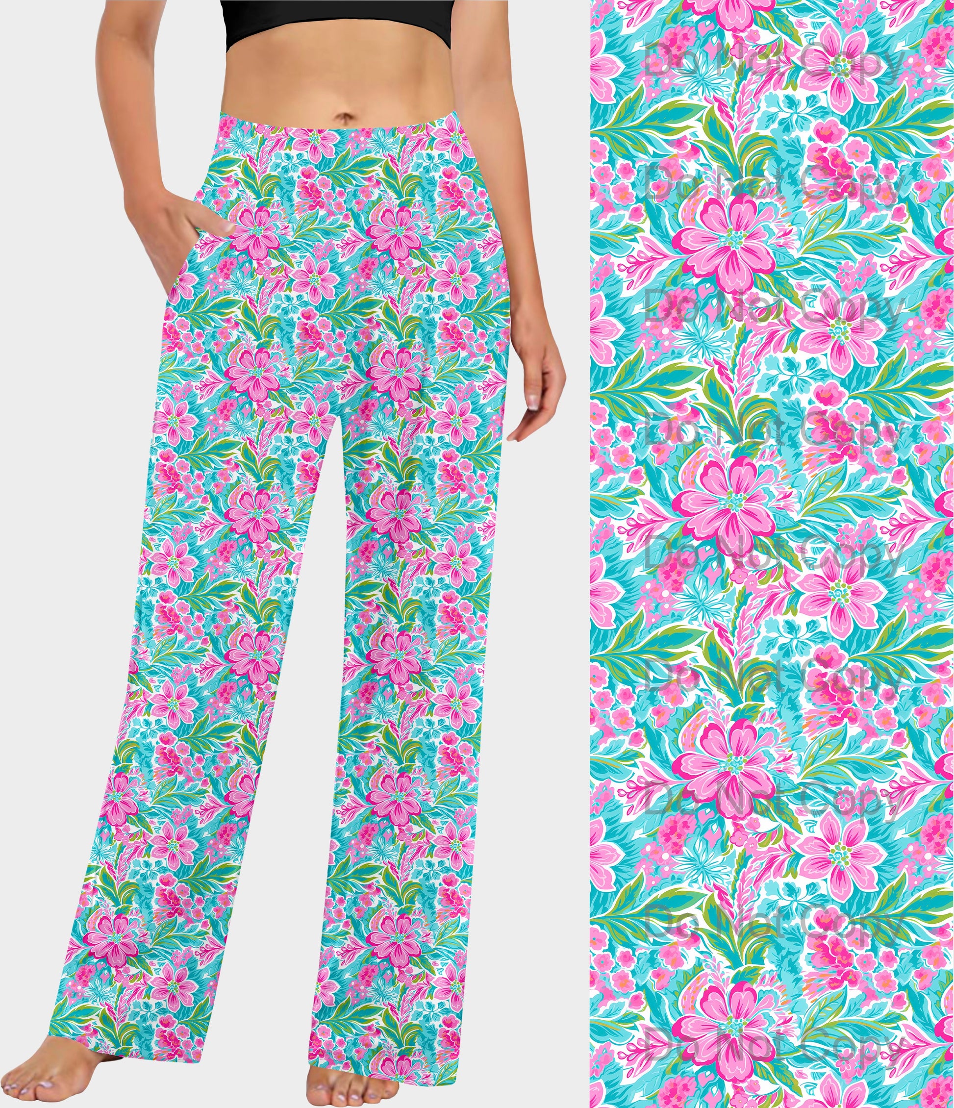 RTS - Pink Flowers Lounge Pants - Like A Duchess