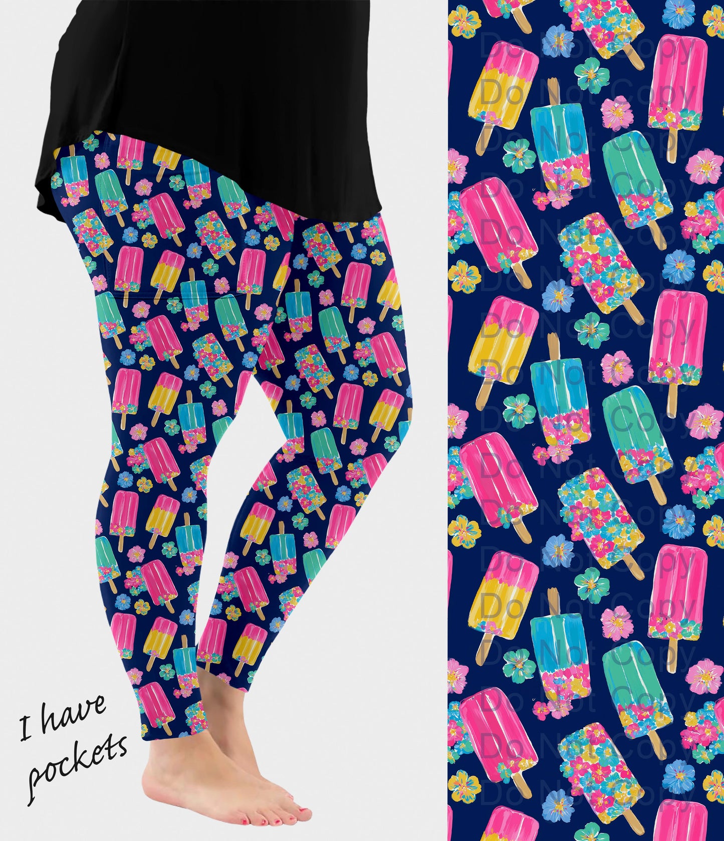 RTS - Popsicle Delight Leggings with Pockets - Like A Duchess