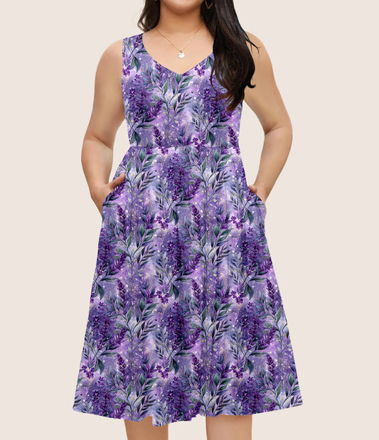 RTS - Purple Lavender Pocket Dress - Like A Duchess