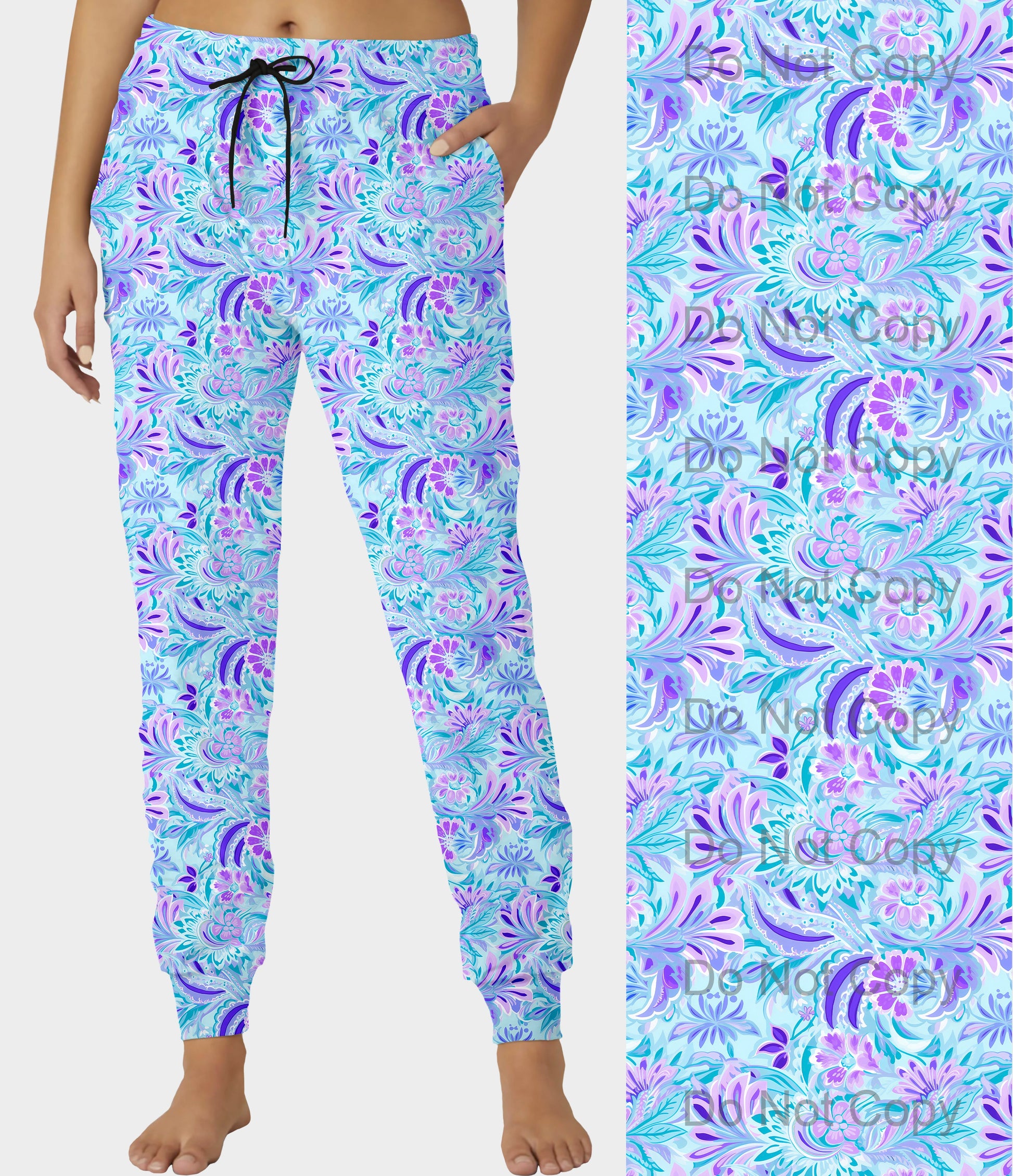 RTS - Purple Paisley Joggers - Like A Duchess