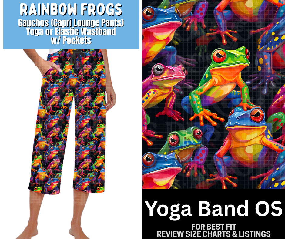 Rainbow Frogs Capri Gauchos - Like A Duchess