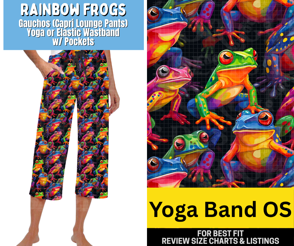 Rainbow Frogs Capri Gauchos